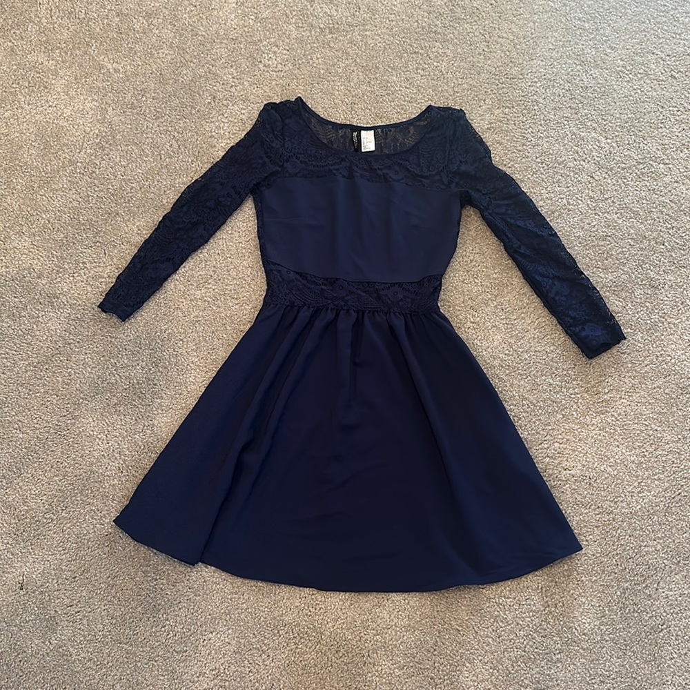 Blue Lace Mini Dress